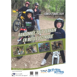 Randonnée tout-terrain en moto électrique - Samedi 8 mars 2025