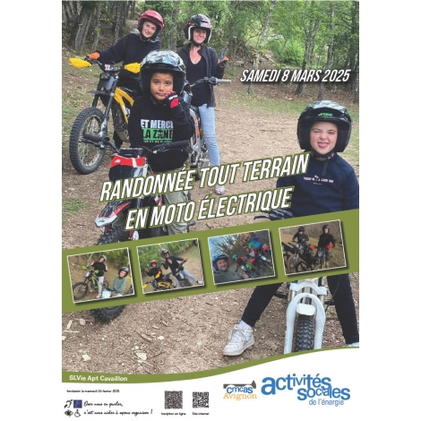 Randonnée tout-terrain en moto électrique - Samedi 8 mars 2025