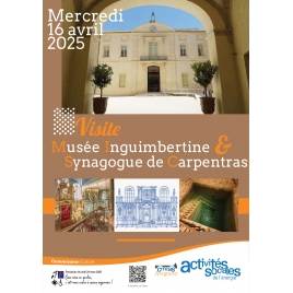 Visite musée Inguimbertine et synagogue de Carpentras - mercredi 16 avril 2025