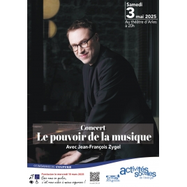 Concert Le pouvoir de la musique, Jean-François Zygel - Samedi 3 mai 2025