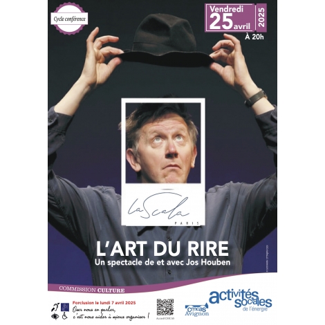 Spectacle L'Art du rire - Vendredi 25 avril 2025 - CMCAS GAP AVIGNON