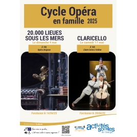Cycle Opéra en famille - Spectacle Claricello - Samedi 17 mai 2025