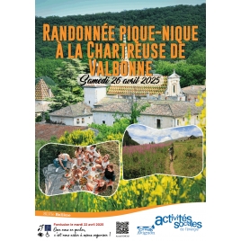Randonnée pique-nique à la Chartreuse de Valbonne - 26 avril 2025