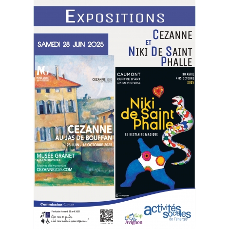 Expositions Cézanne et Niki de Saint Phalle - Samedi 28 juin 2025