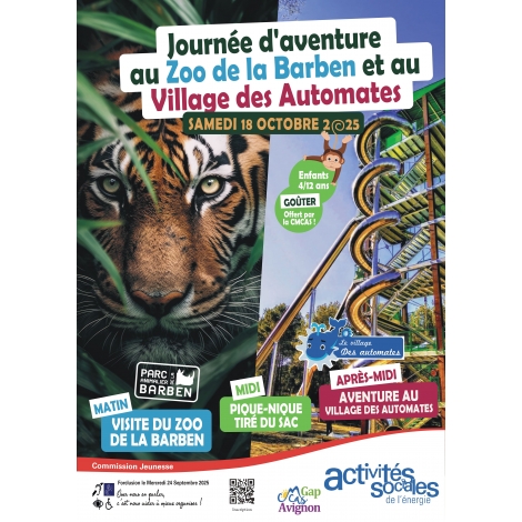 Journée d'aventure au Zoo de la Barben et au Village des Automates - Commission Jeunesse