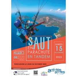 Saut en parachute en tandem - Commission jeunes agents