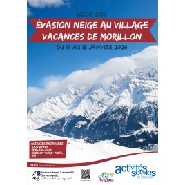 Week-end Evasion neige au village vacances du Morillon - SLVie Grand Avignon