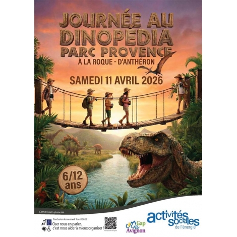 Journée au Dinopédia Parc Provence - 6/12 ans - Commission Jeunesse