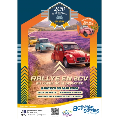 Un rallye en 2CV - Samedi 30 mai 2026 - SLVie Apt Cavaillon