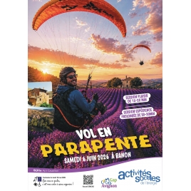 Parapente à Banon - samedi 6 juin - SLVie Apt Cavaillon