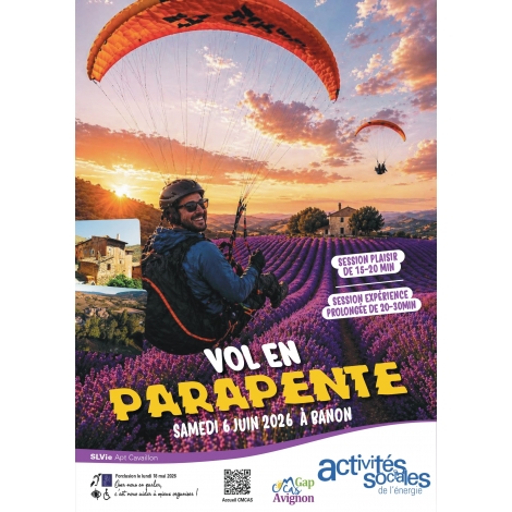 Parapente à Banon - samedi 6 juin - SLVie Apt Cavaillon