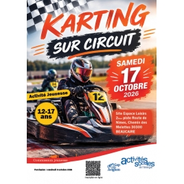 Karting sur circuit à Beaucaire - Commission jeunesse