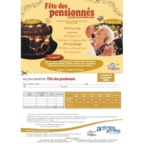 FETE DES PENSIONNES Commission Pensionnés