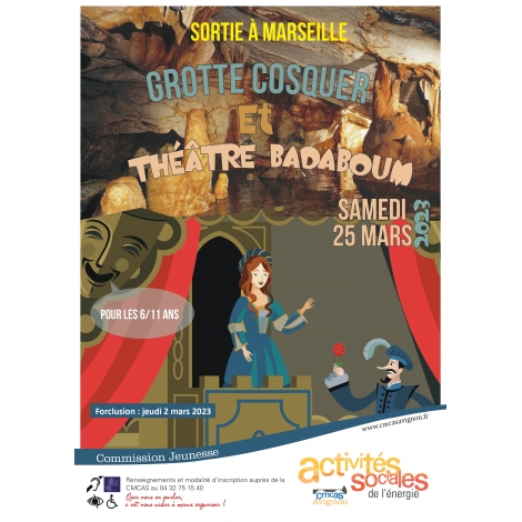 Sortie Grotte Cosquer et Théâtre Badaboum 6/11 ans